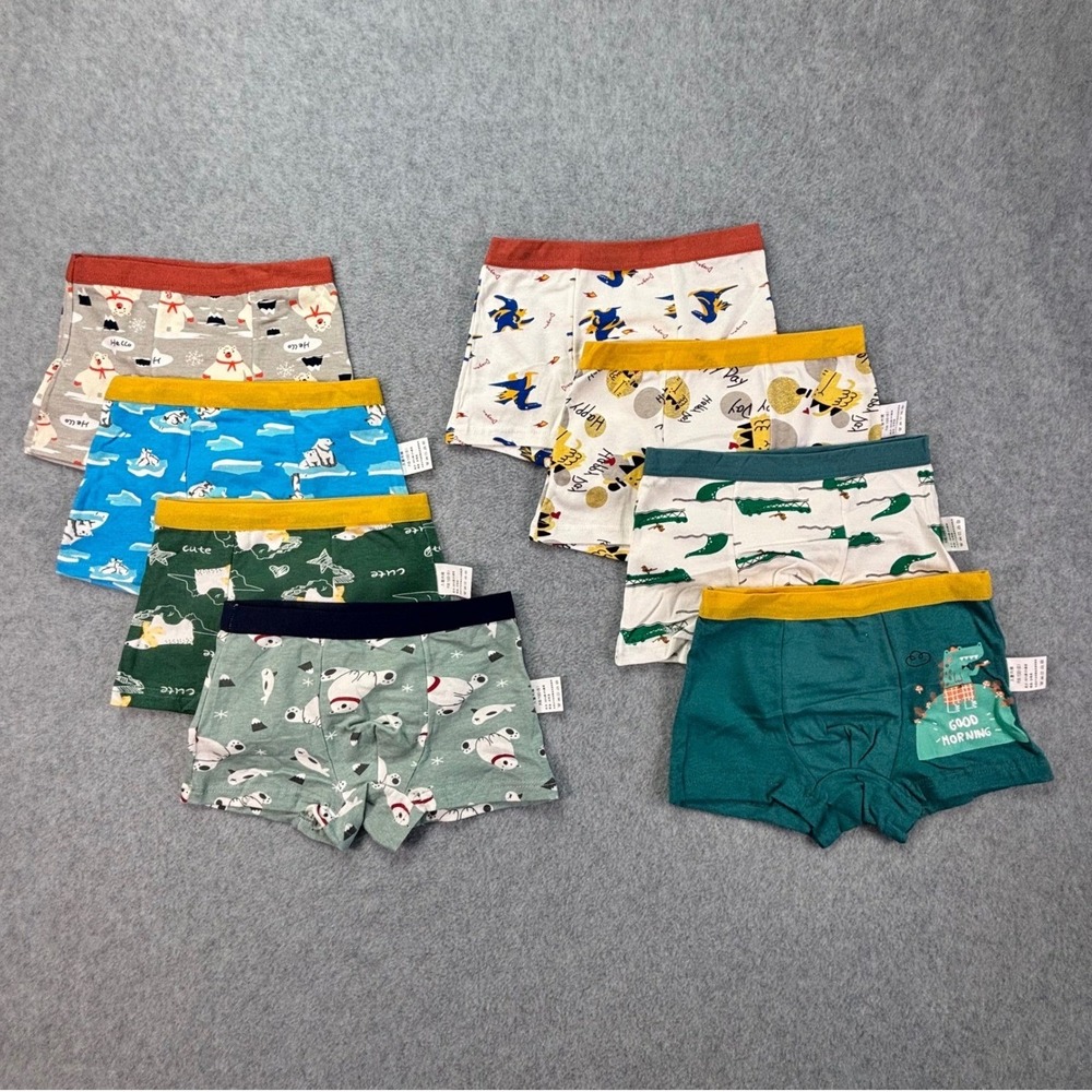 Unbranded Boxer Briefs Boys Size‎ 100 (S) Multicolor 8-Pack Animal Prints